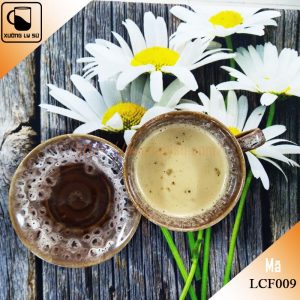 Ly cà phê Cappuccino men hỏa biến nâu