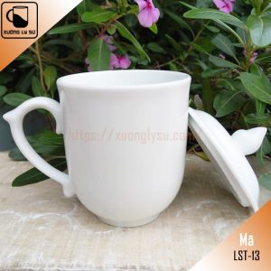 Ly Sứ Trắng Dáng Bầu Chóp Lửa