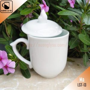 Ly Sứ Trắng Dáng Bầu Chóp Lửa