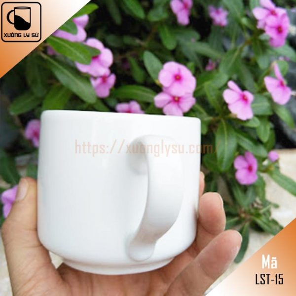 Ly Sứ Trắng Dáng Trụ Quai Tim Thấp