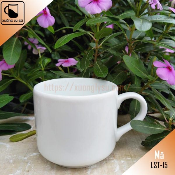 Ly Sứ Trắng Dáng Trụ Quai Tim Thấp
