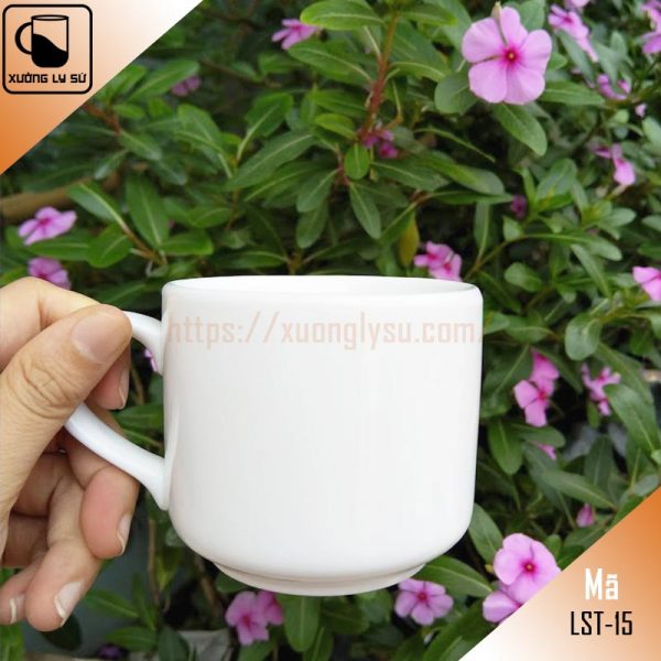 Ly Sứ Trắng Dáng Trụ Quai Tim Thấp