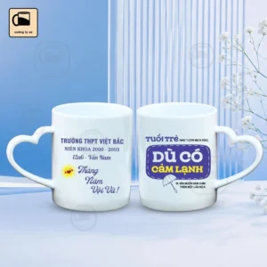 Ly Sứ Trắng Dáng Trụ Quai Tim