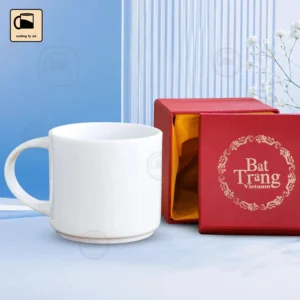 Ca Sứ Trắng Dáng Thấp Quai Tròn